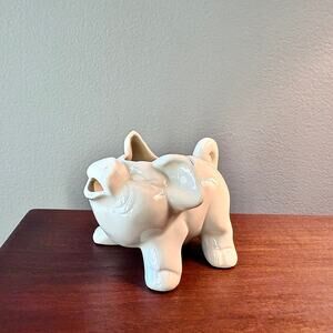 Shawnee Ceramic Pig Creamer White